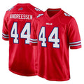 Perkns B.Bills #44 Joe Andreessen Player Red Home Game Stitched Jerseys