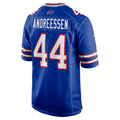 Perkns B.Bills #44 Joe Andreessen Player Royal Home Game Stitched Jerseys