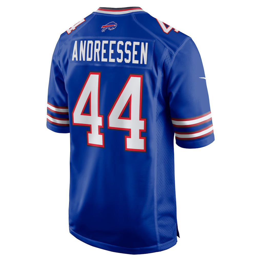 Perkns B.Bills #44 Joe Andreessen Player Royal Home Game Stitched Jerseys