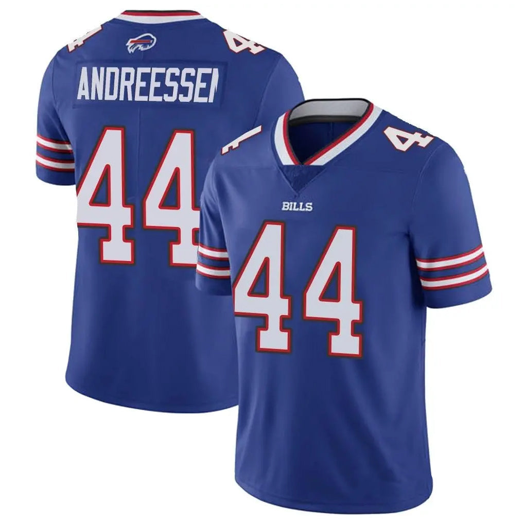 Perkns B.Bills #44 Joe Andreessen Player Royal Vapor Untouchable Limited Stitched Jerseys