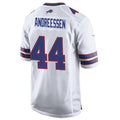 Perkns B.Bills #44 Joe Andreessen Player White Home Game Stitched Jerseys