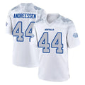 Perkns B.Bills #44 Joe Andreessen Player White Rivalries Collection Stitched Jerseys