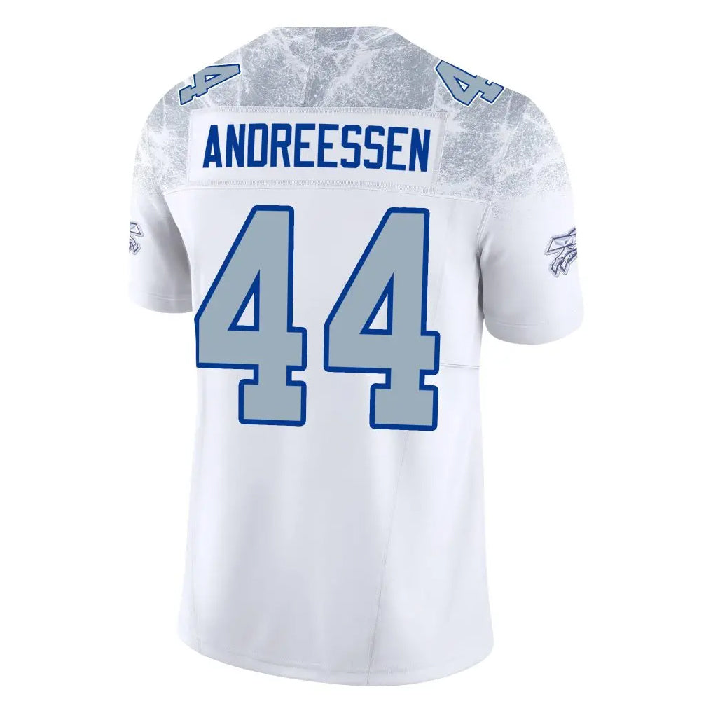 Perkns B.Bills #44 Joe Andreessen Player White Rivalries Collection Vapor Limited Stitched Jerseys