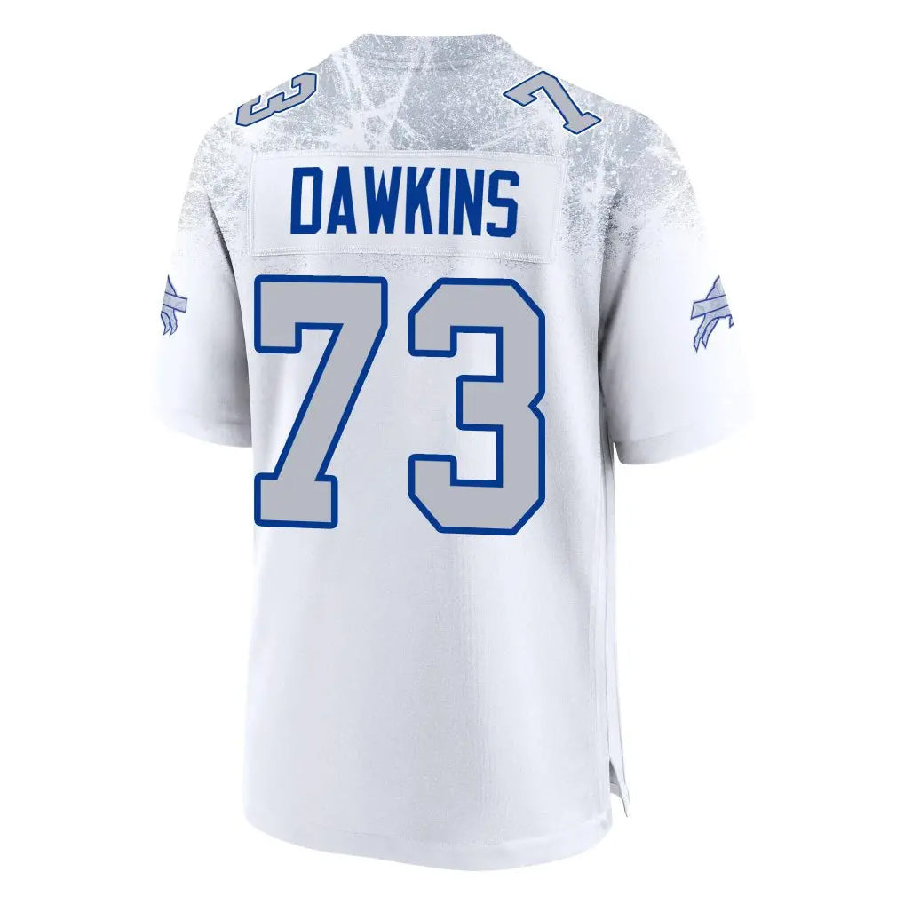 Perkns B.Bills #73 Dion Dawkins Benford Player White Rivalries Collection Limited Stitched Jerseys
