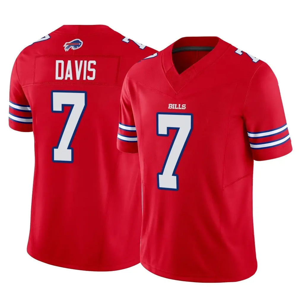 Perkns B.Bills #7 Ray Davis Player Red Vapor F.U.S.E. Limited Stitched Jerseys