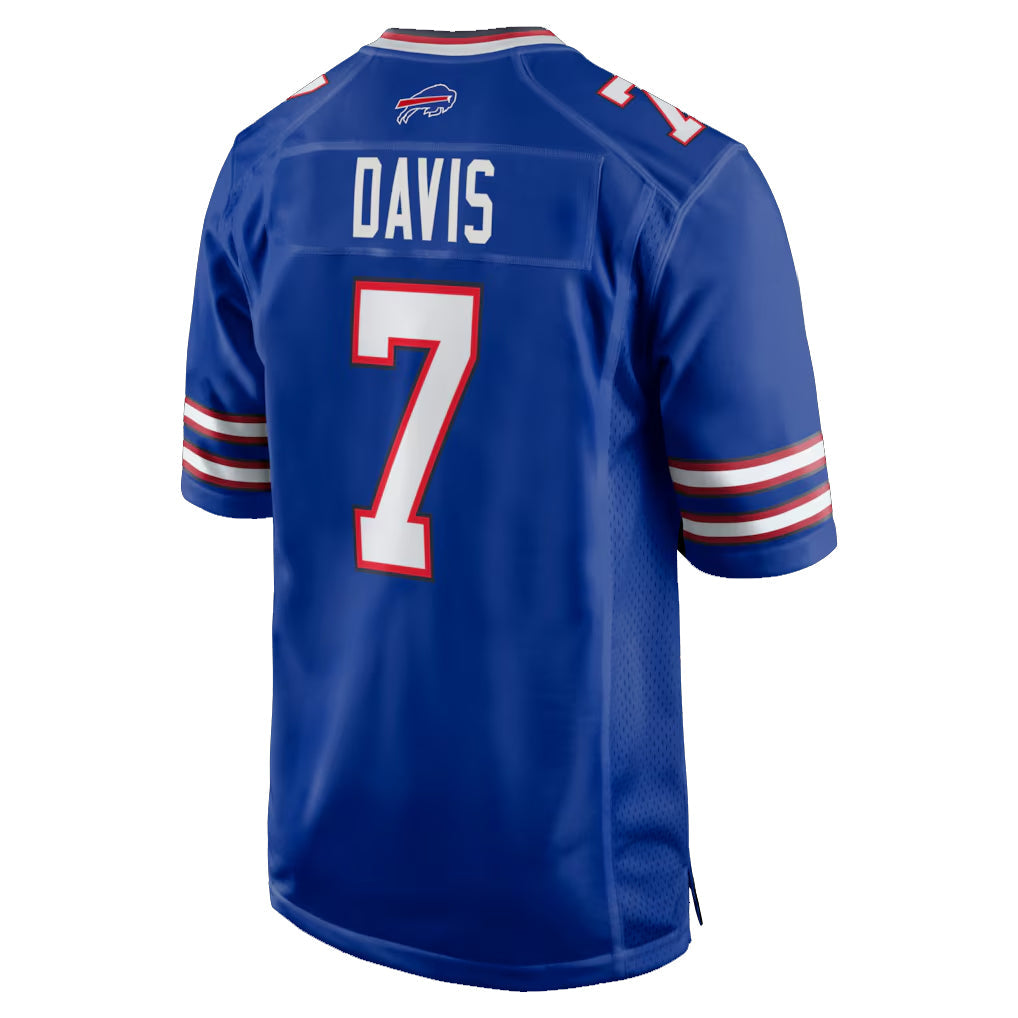 Perkns B.Bills #7 Ray Davis Player Royal Home Game Stitched Jerseys