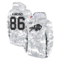 Perkns B.Bills #86 Dalton Kincaid Player Arctic Camo Salute to Service Hoodies Stitched Jerseys