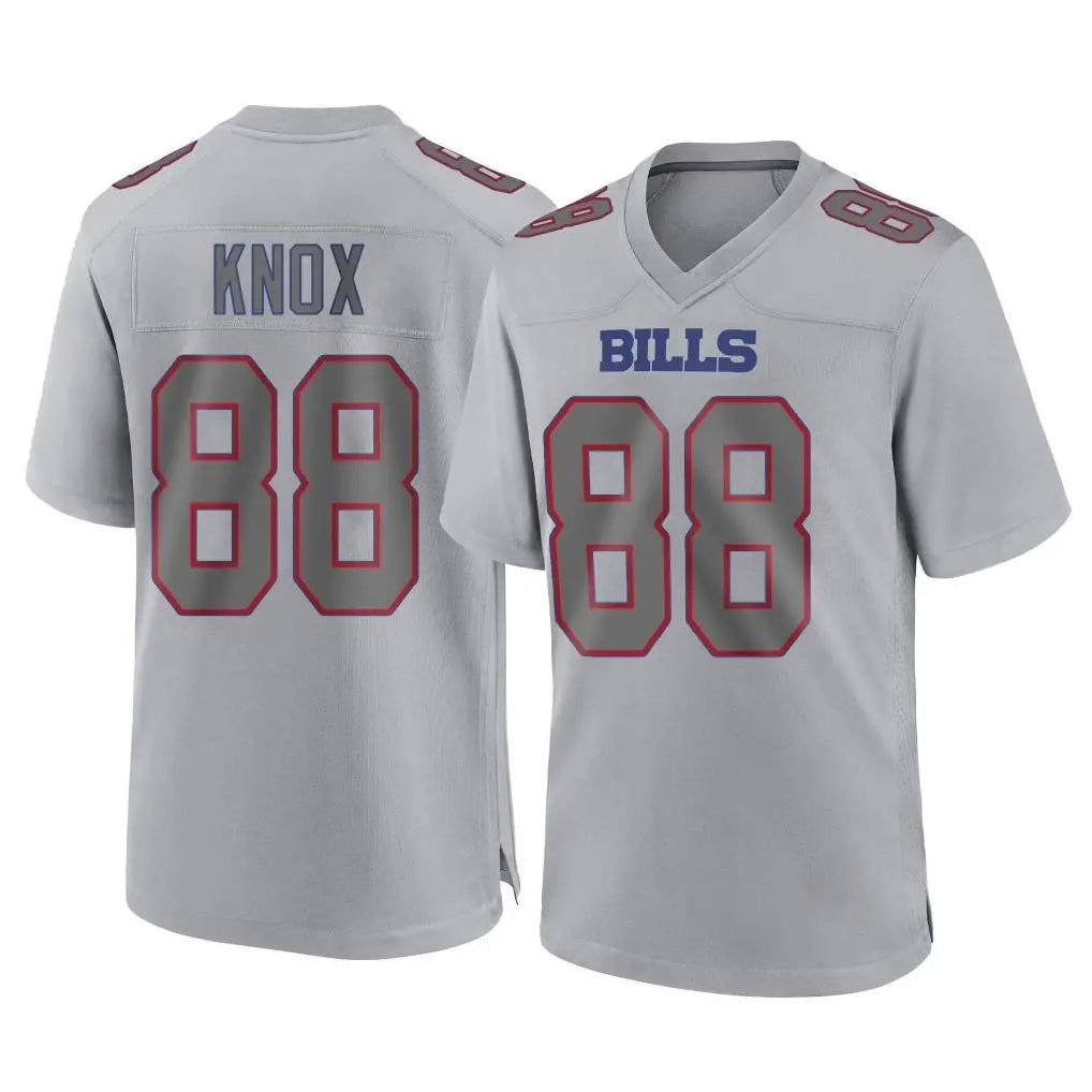Perkns B.Bills #88 Dawson Knox Player Gray Fashion Home Game Stitched Jerseys
