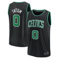 Perkns B.Celtics #0 Jayson Tatum  Black Fast Break Replica Player Jerseys - Statement Edition