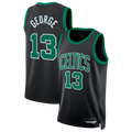 Perkns B.Celtics #13 Paul George Black Swingman Jerseys - Statement Edition