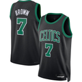 Perkns B.Celtics #7 Jaylen Brown Black Swingman Jerseys - Statement Edition