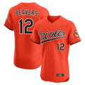 Perkns B.Orioles #12 Dylan Beavers Player Orange Limited Elite Home Game Stitched Jerseys