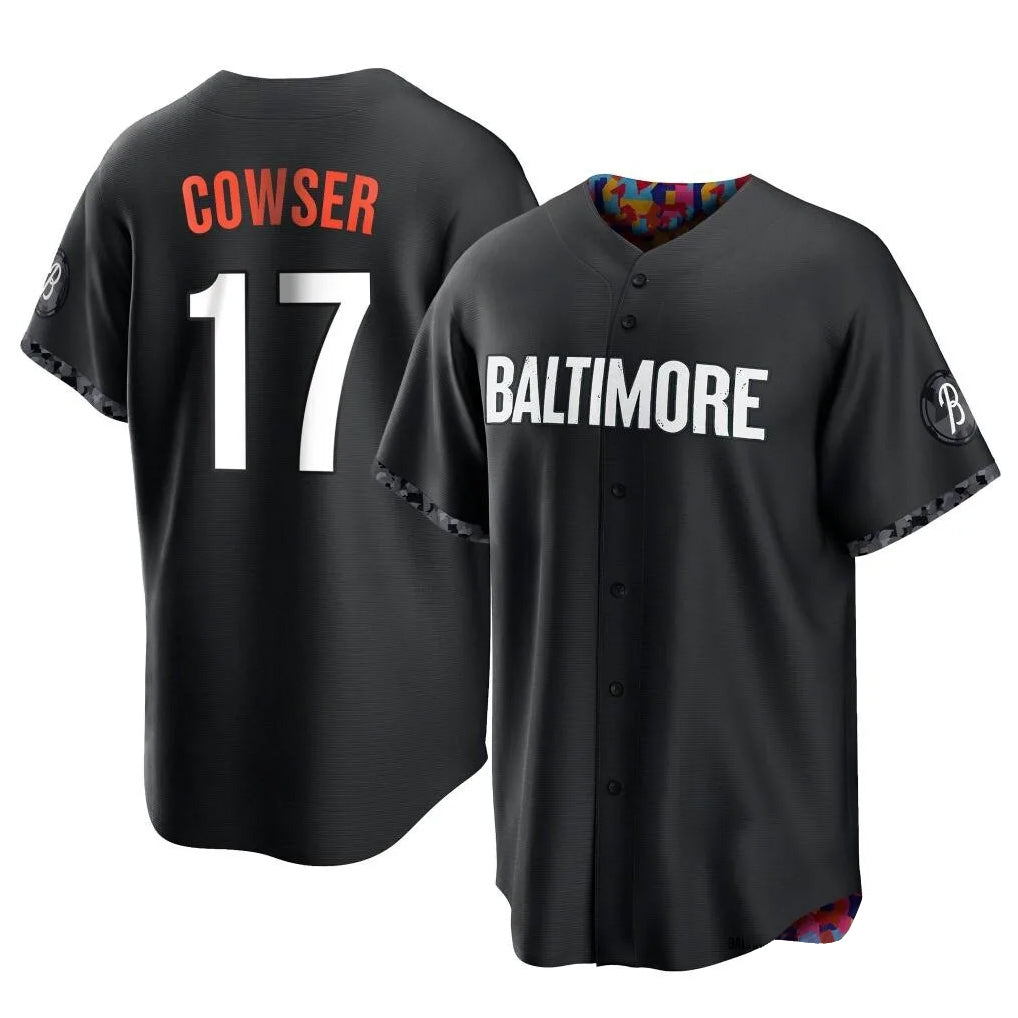 Perkns B.Orioles #17 Colton Cowser Player Black City Connect Home Game Stitched Jerseys