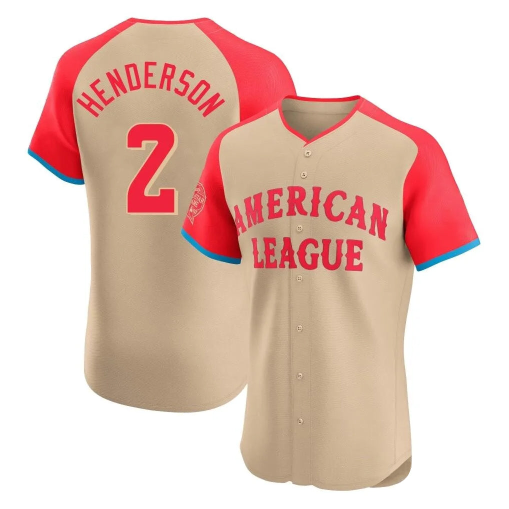 Perkns B.Orioles #2 Gunnar Henderson Player Cream American League All-Star Limited Elite Home Game Stitched Jerseys