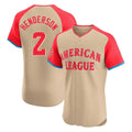 Perkns B.Orioles #2 Gunnar Henderson Player Cream American League All-Star Limited Elite Home Game Stitched Jerseys