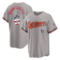 Perkns B.Orioles #6 Ryan Mountcastle Player Gray USA 250 Fourth of July Home Game Stitched Jerseys