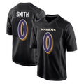 Perkns B.Ravens #0 Roquan Smith Player Black Carbon Fashion Home Game Stitched Jerseys