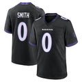 Perkns B.Ravens #0 Roquan Smith Player Black Home Game Stitched Jerseys