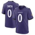 Perkns B.Ravens #0 Roquan Smith Player Purple Home Game Stitched Jerseys