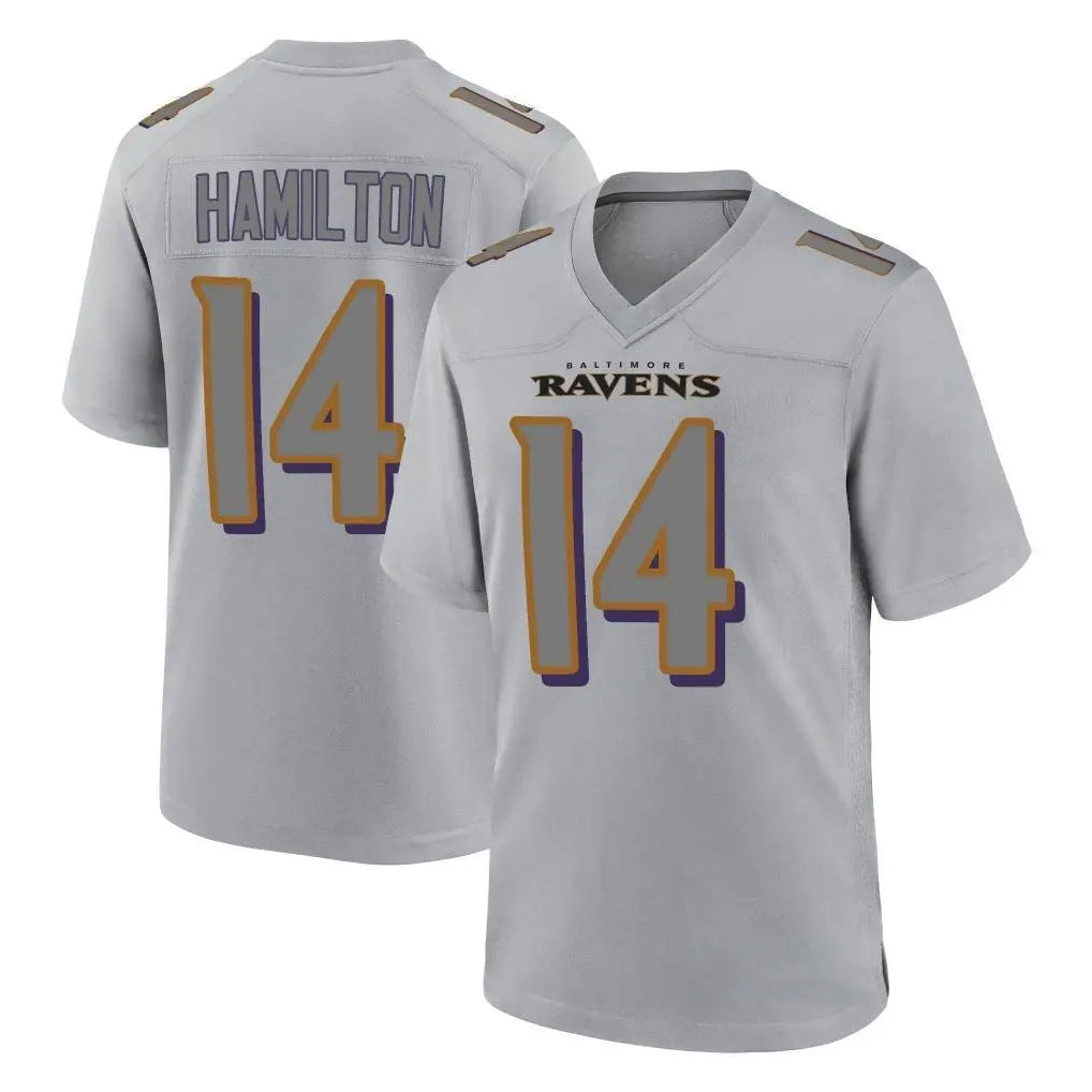 Perkns B.Ravens #14 Kyle Hamilton Player Gray Replica Limited Stitched Jerseys