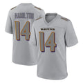 Perkns B.Ravens #14 Kyle Hamilton Player Gray Replica Limited Stitched Jerseys