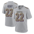 Perkns B.Ravens #22 Derrick Henry Player Gray Replica Limited Stitched Jerseys