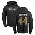 Perkns B.Ravens #44 Marlon Humphrey Player Black Pullover Hoodie Stitched Jerseys