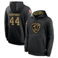 Perkns B.Ravens #44 Marlon Humphrey Player Black Salute to Service Pullover Hoodie Stitched Jerseys