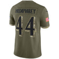 Perkns B.Ravens #44 Marlon Humphrey Player Olive Salute To Service Limited Stitched Jerseys