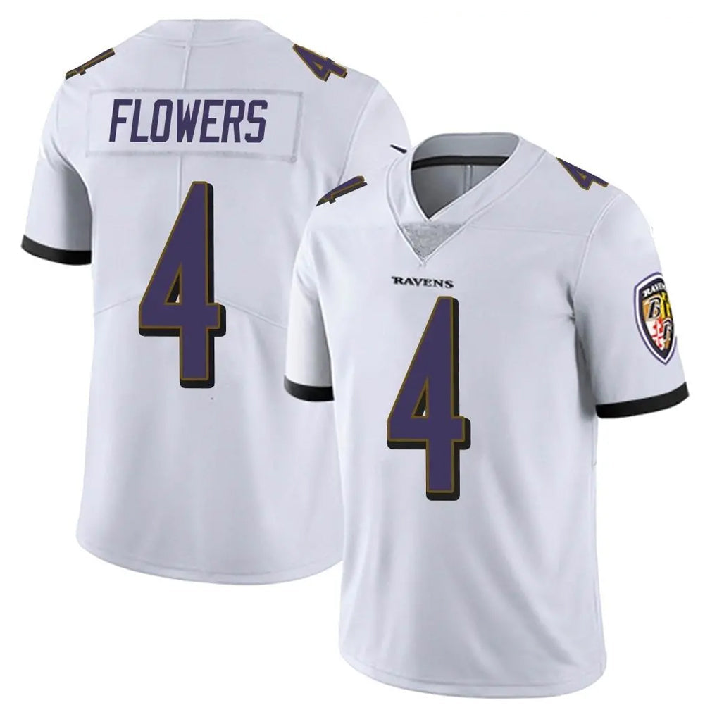 Perkns B.Ravens #4 Zay Flowers Player White Vapor F.U.S.E. Limited Stitched Jerseys
