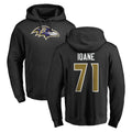 Perkns B.Ravens #71 Olaivavega Ioane Player Black Pullover Hoodie Stitched Jerseys