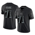 Perkns B.Ravens #71 Olaivavega Ioane Player Black RFLCTV Limited Stitched Jerseys