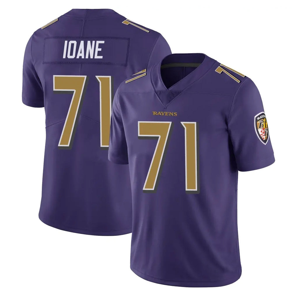 Perkns B.Ravens #71 Olaivavega Ioane Player Purple Color Vapor Untouchable Home Game Stitched Jerseys