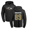 Perkns B.Ravens #89 Mark Andrews Player Black Pullover Hoodie Stitched Jerseys
