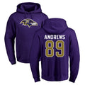 Perkns B.Ravens #89 Mark Andrews Player Purple Salute to Service Pullover Hoodie Stitched Jerseys
