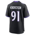 Perkns B.Ravens #91 Trey Hendrickson Player Black Home Game Stitched Jerseys