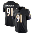 Perkns B.Ravens #91 Trey Hendrickson Player Black Vapor Untouchable Limited Home Stitched Jerseys