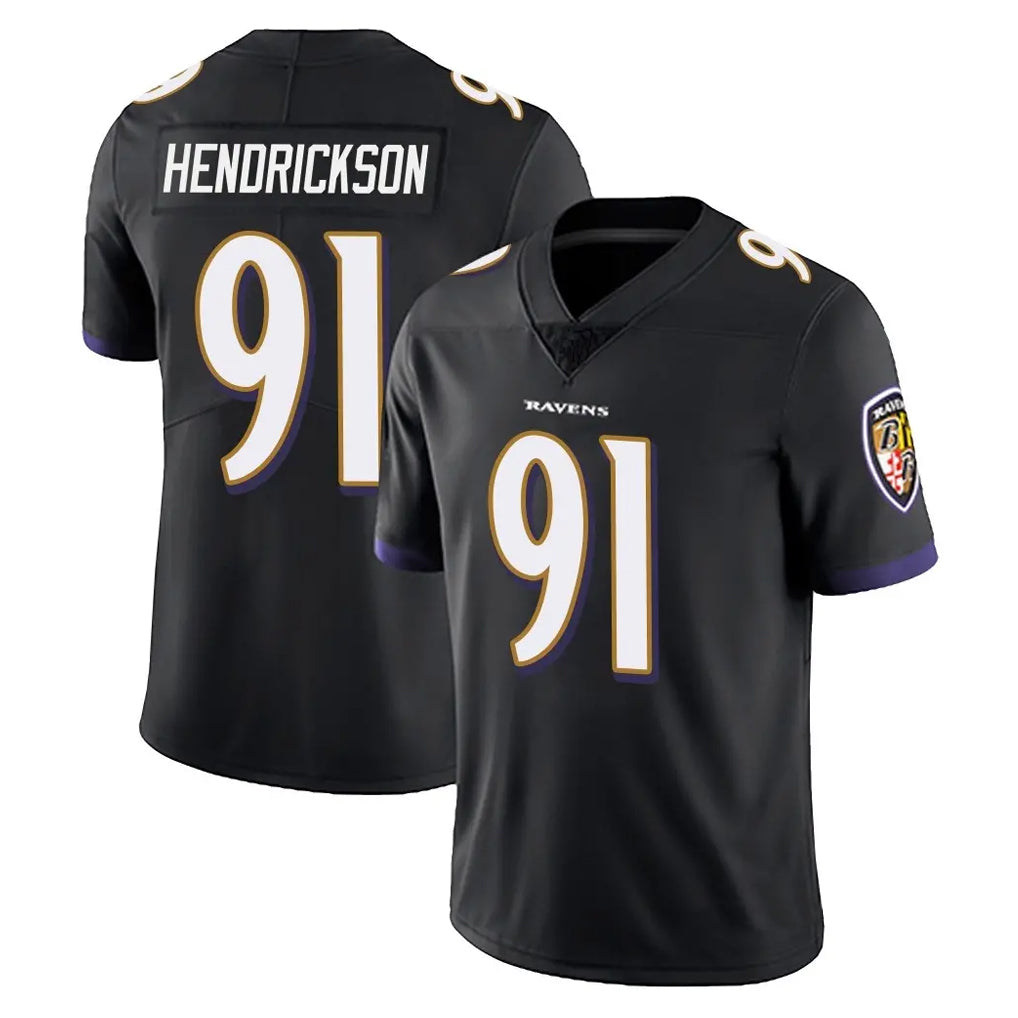 Perkns B.Ravens #91 Trey Hendrickson Player Black Vapor Untouchable Limited Home Stitched Jerseys
