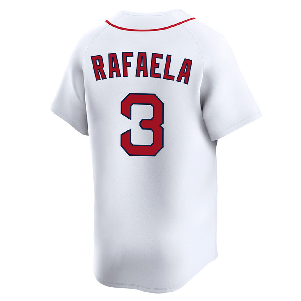 Perkns B.Red Sox #3 Ceddanne Rafaela Player White Limited Home Game Stitched Jerseys