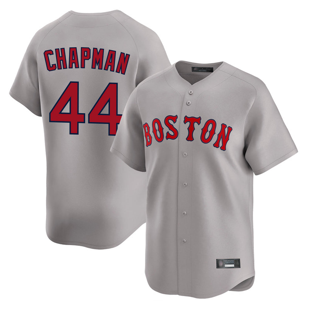Perkns B.Red Sox #44 Aroldis Chapman Player Gray Road Limited Home Game Stitched Jerseys