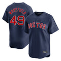 Perkns B.Red Sox #49 Tim Wakefield Player Navy Limited Home Game Stitched Jerseys