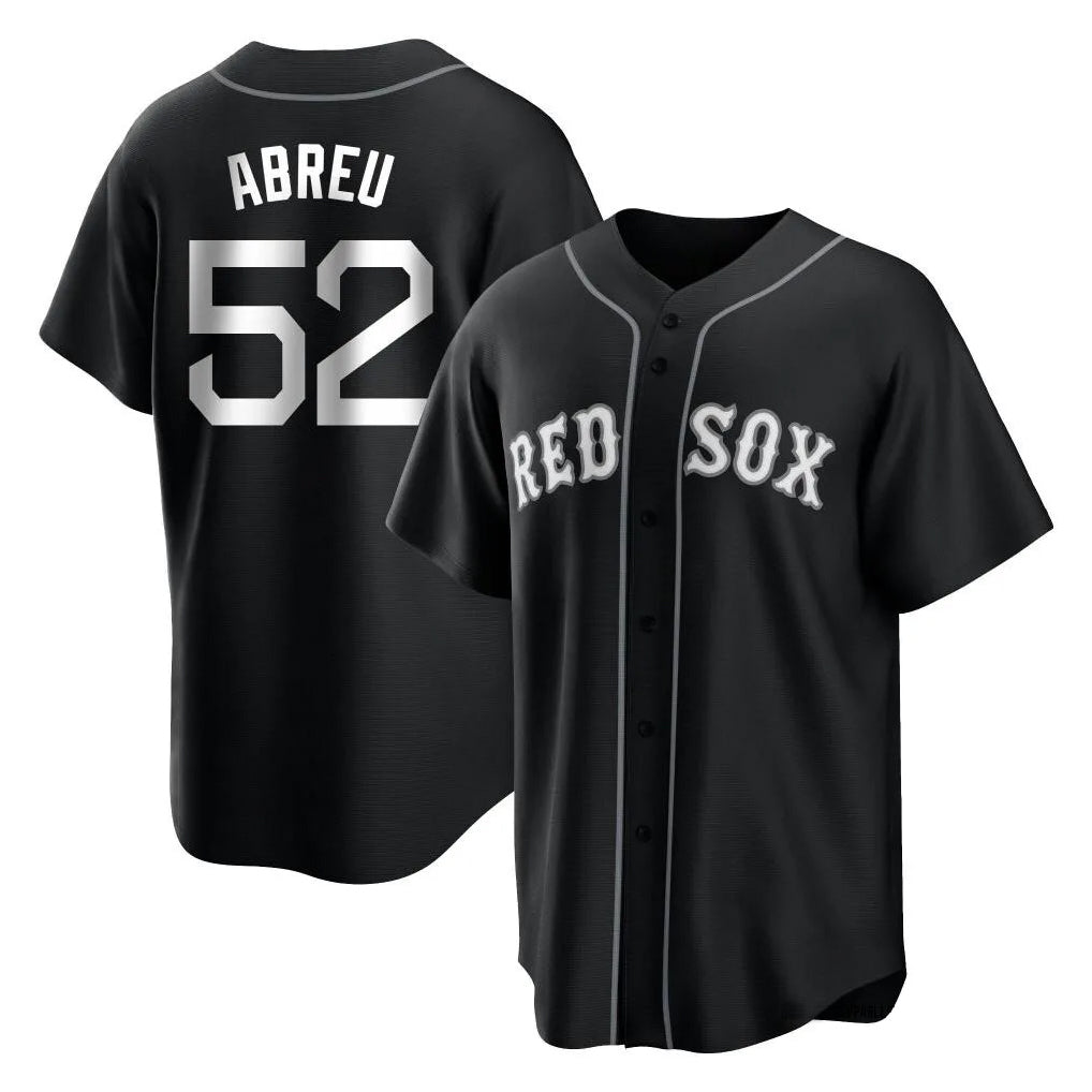 Perkns B.Red Sox #52 Wilyer Abreu Player Black Home Game Stitched Jerseys