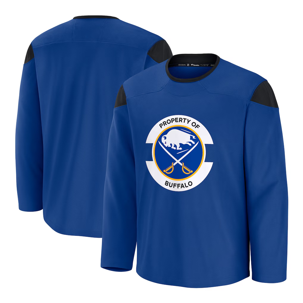 Perkns B.Sabres Royal Practice Stitched Jerseys