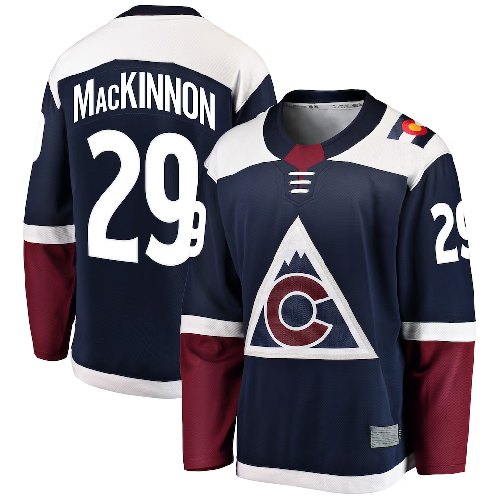 Perkns C.Avalanche #29 Nathan MacKinnon Navy Breakaway Jerseys