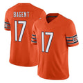 Perkns C.Bears #17 Tyson Bagent Player Orange Vapor F.U.S.E. Limited Home Game Stitched Jerseys