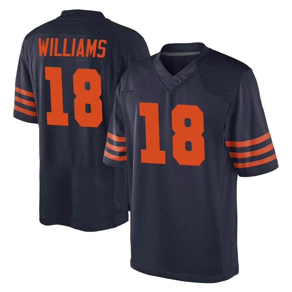 Perkns C.Bears #18 Caleb Williams Player Navy Blue Alternate Game Stitched Jerseys