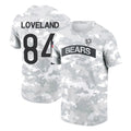 Perkns C.Bears #84 Colston Loveland Player Arctic Camo Salute to Service Performance T-Shirt Limited Stitched Jerseys