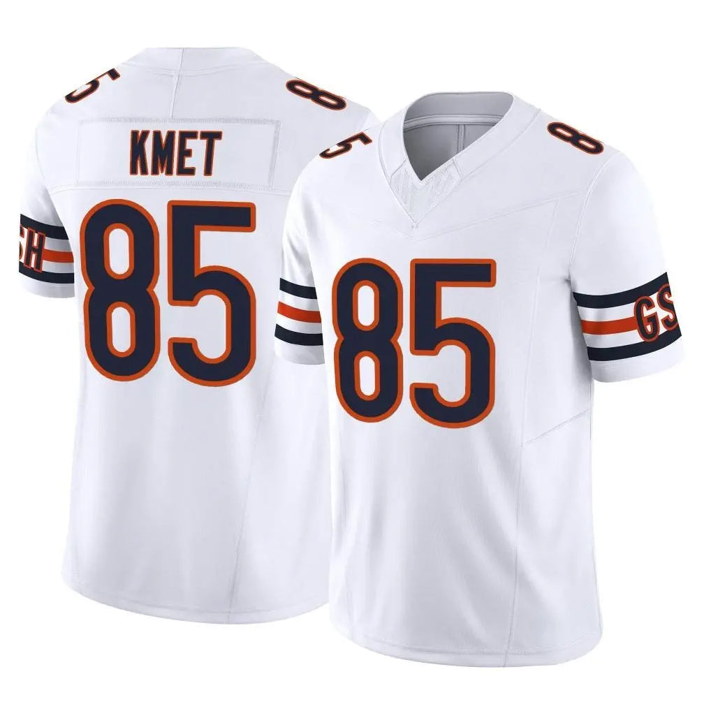 Perkns C.Bears #85 Cole Kmet Player White Vapor F.U.S.E. Limited Home Game Stitched Jerseys