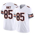 Perkns C.Bears #85 Cole Kmet Player White Vapor F.U.S.E. Limited Home Game Stitched Jerseys