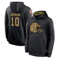 Perkns C.Browns #10 Quinshon Judkins Player Black Salute to Service Pullover Hoodies Limited Stitched Jerseys